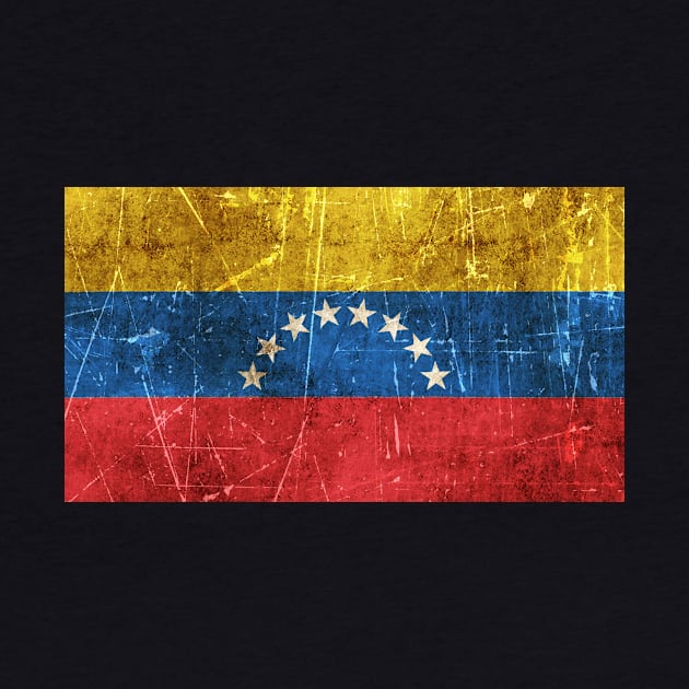 Vintage Aged and Scratched Venezuelan Flag by jeffbartels